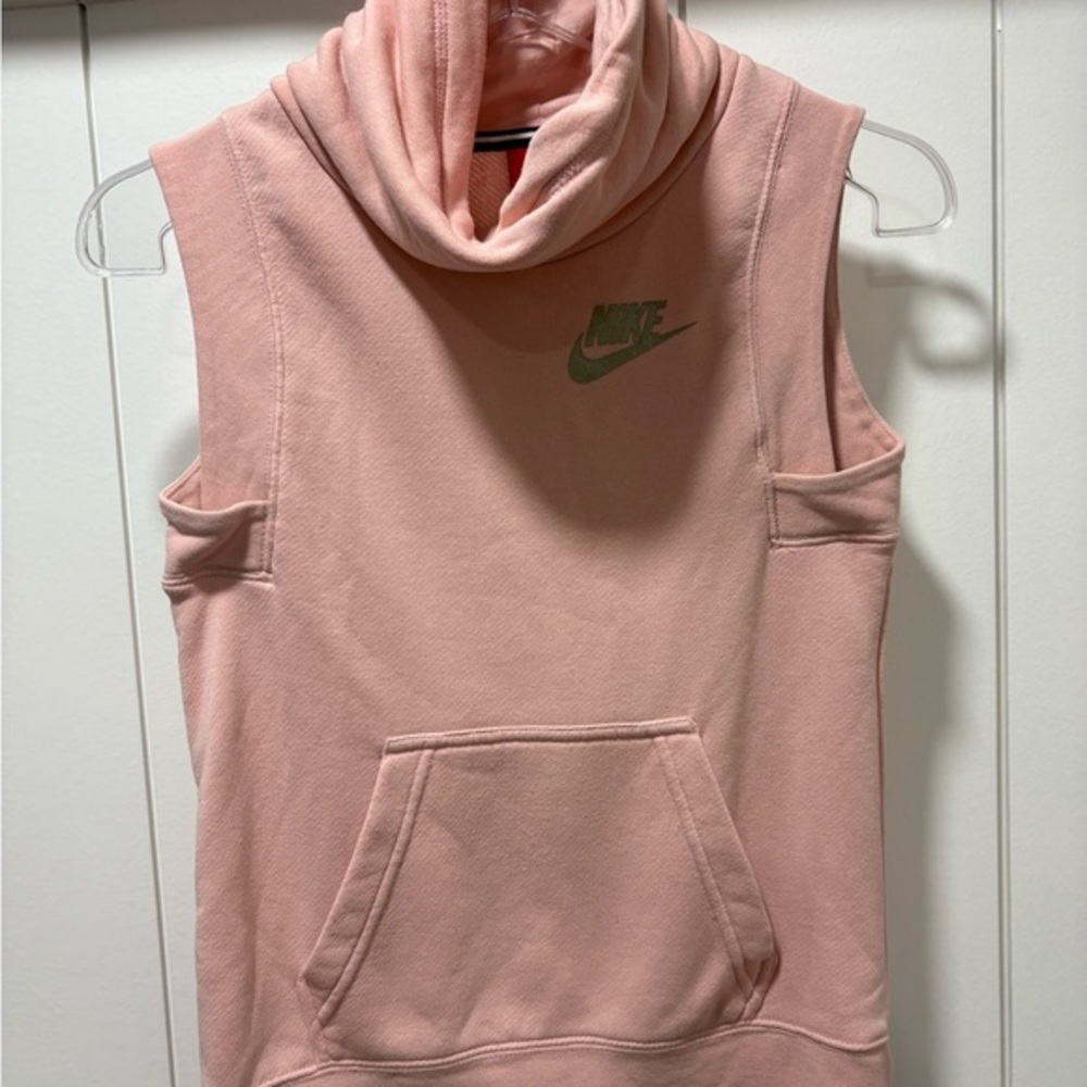 Nike Cowl Neck Sleeveless Sweatshirt  Pink Youth Size Medium